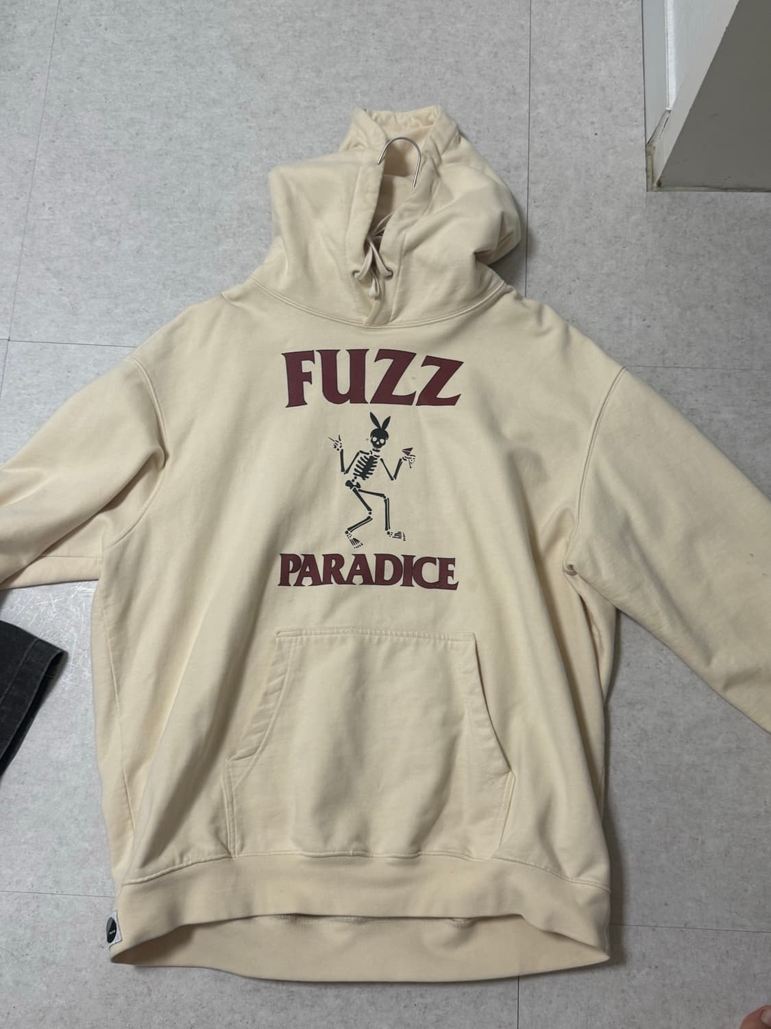 FUZZ BUNNY BONE HOODIE ivory  상품이미지1