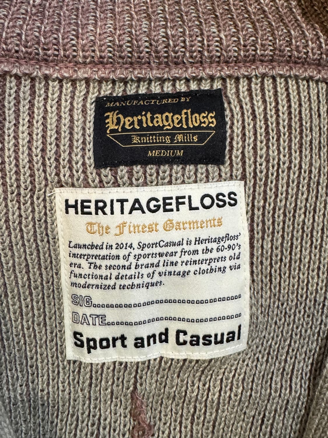 헤리티지 플로스 집업니트 상품이미지6