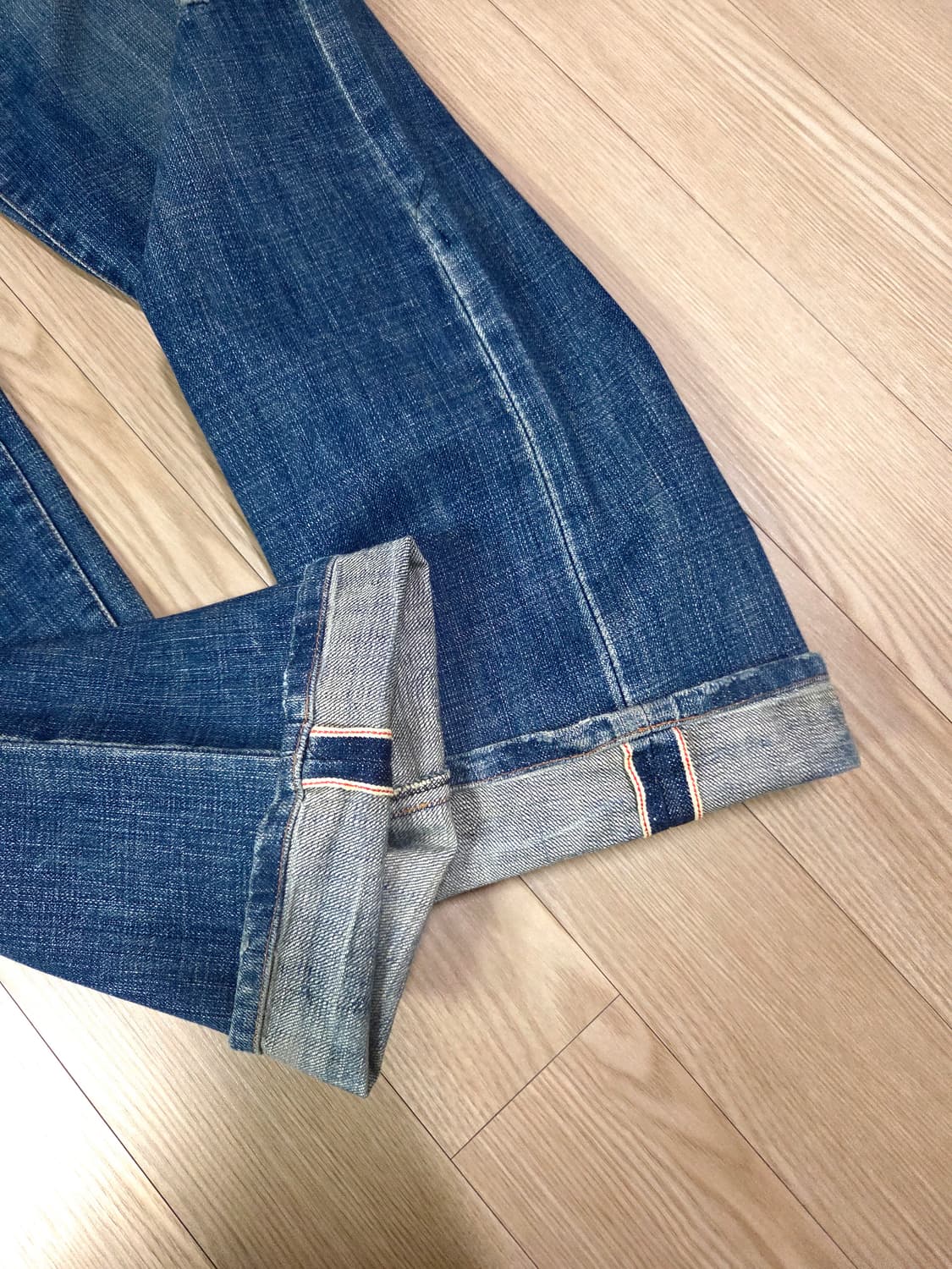 글로벌 워크 재팬 셀비지 워싱 데님 팬츠 상품이미지5