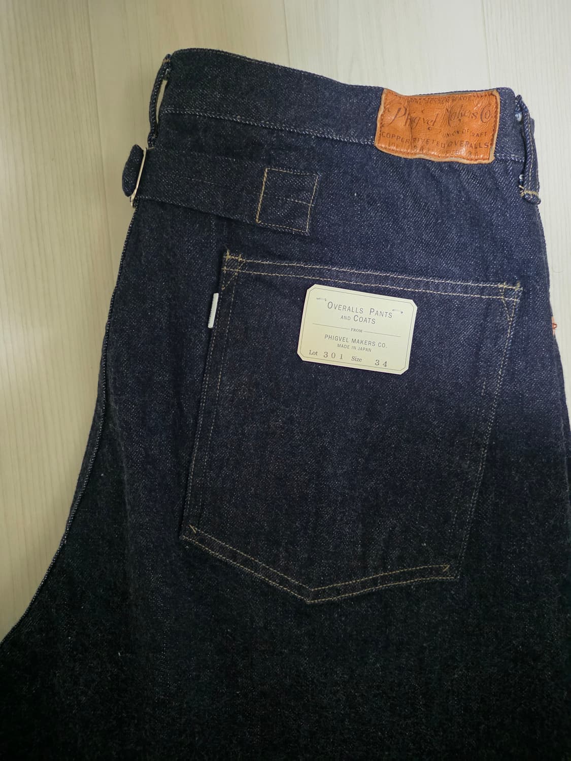 피그벨 301 클래식 와이드 데님 인디고 34 상품이미지3