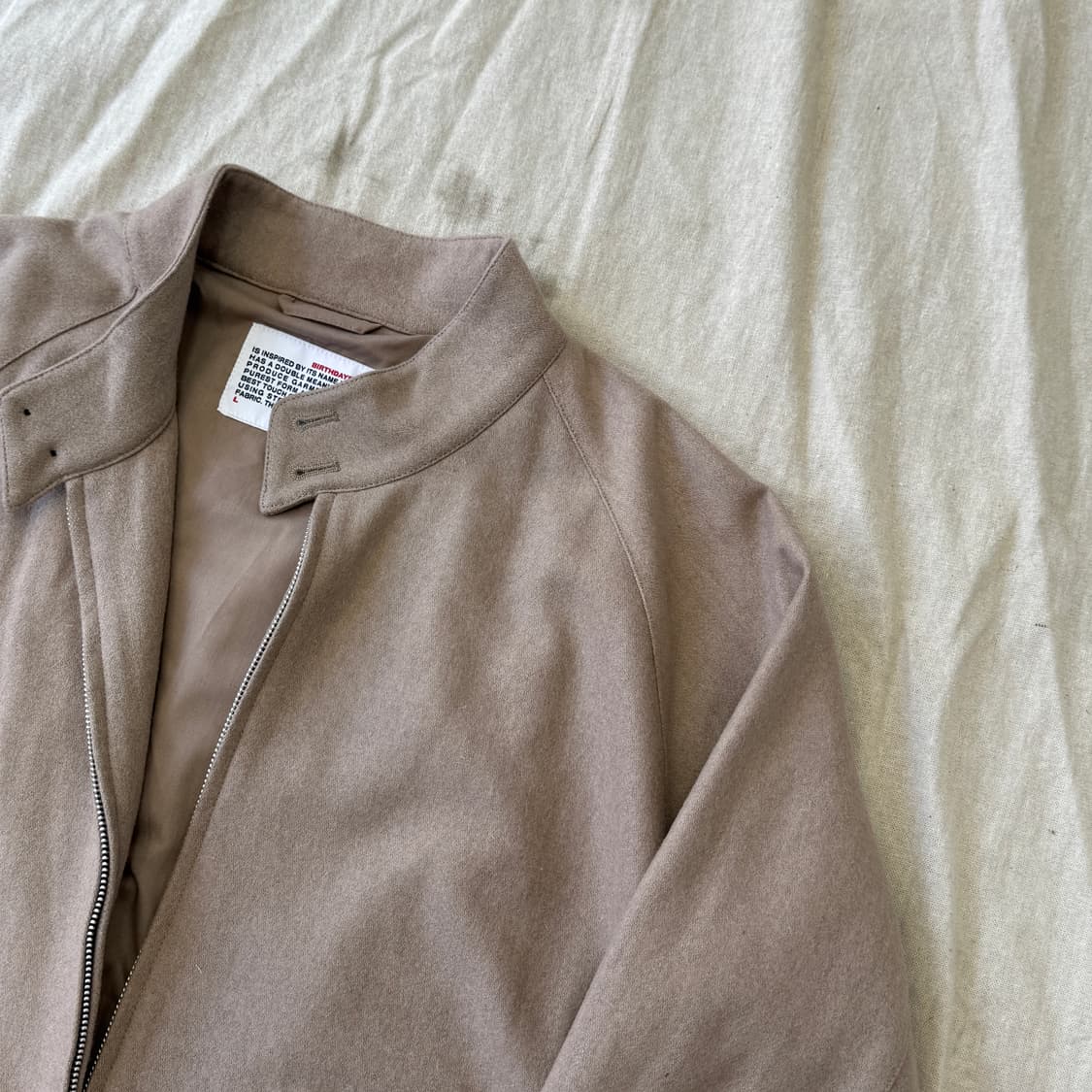 벌스데이수트 베이지 울 헤링턴 자켓 L 상품이미지2