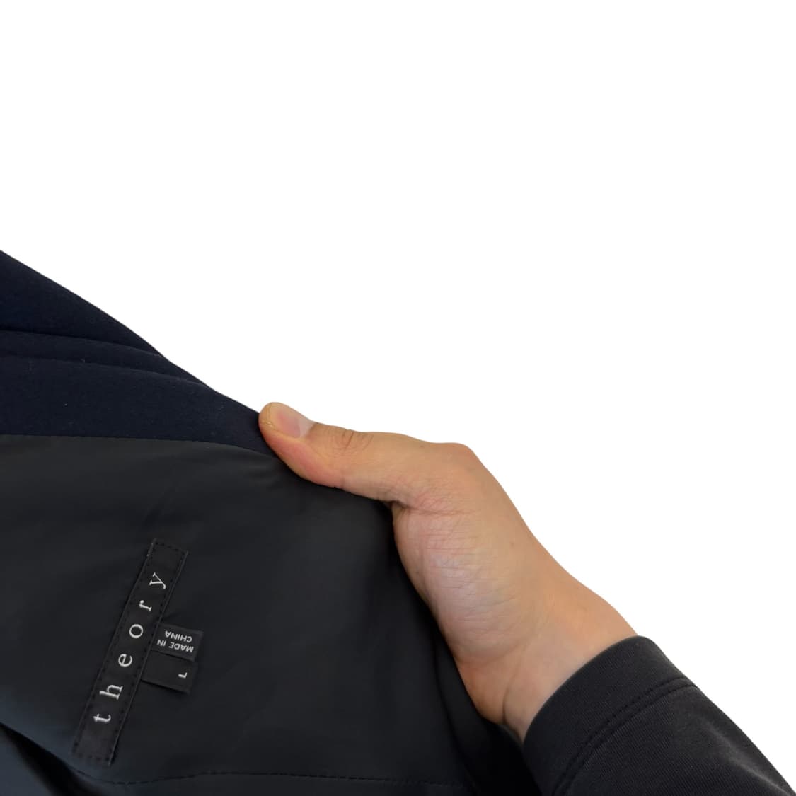 띠어리 울 캐시미어 싱글 코트 네이비 상품이미지4