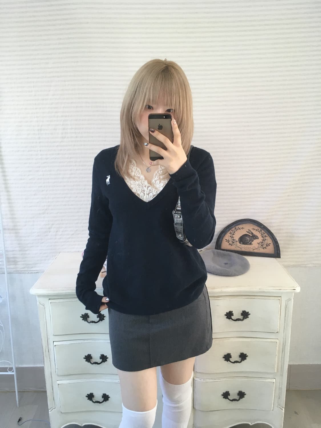 아베크롬비 네이비 브이넥 니트 상품이미지5