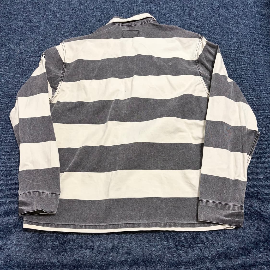 쇼트 스트라이프 워크 셔츠 자켓 상품이미지6