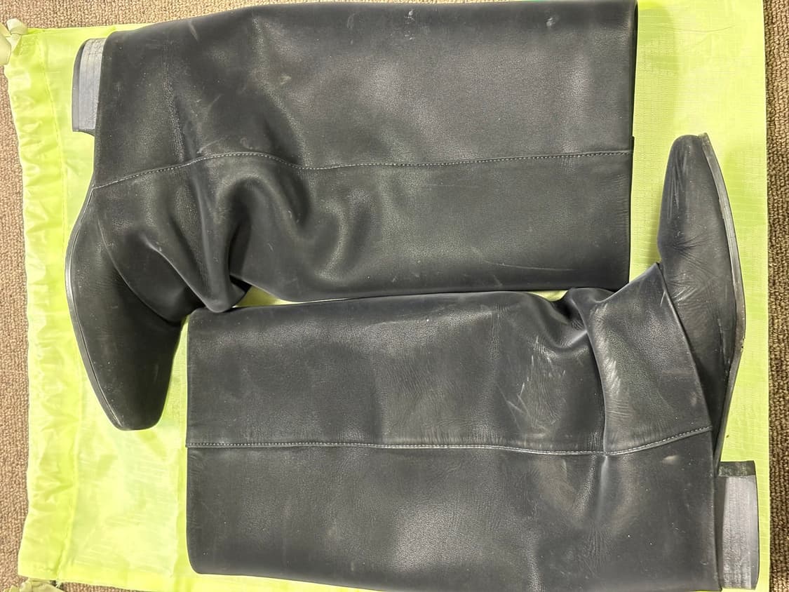 쓰리투에이티 링클 레더 부츠 블랙 상품이미지3