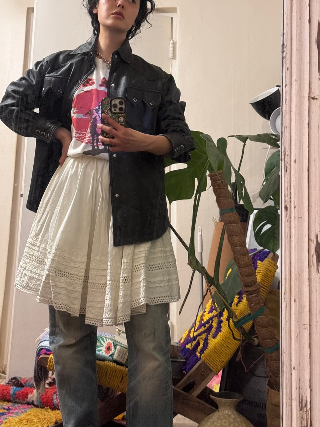 HbarC 레더 웨스턴 셔츠 자켓 상품이미지4