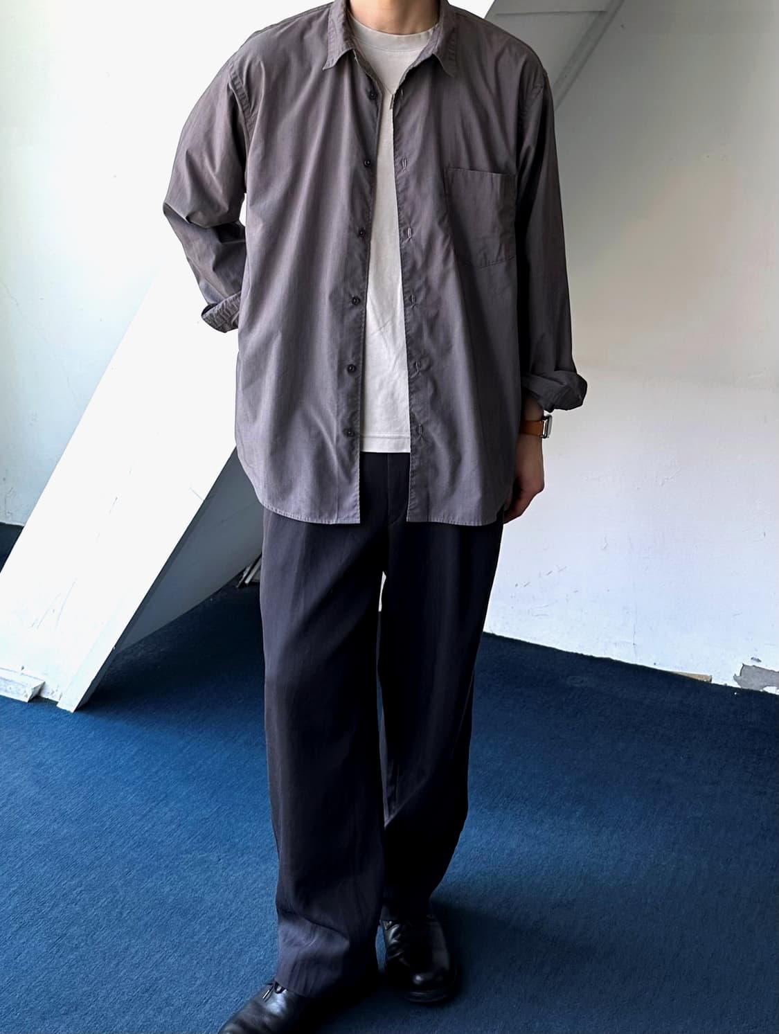 Light cotton poly design shirt 상품이미지9