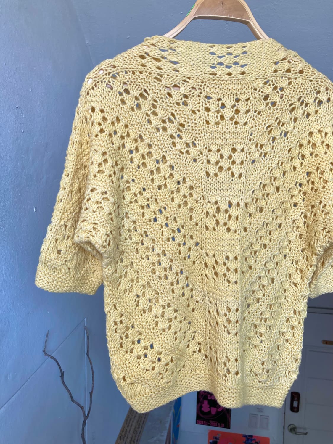 병아리 반팔 그물 뜨개 니트 상품이미지4