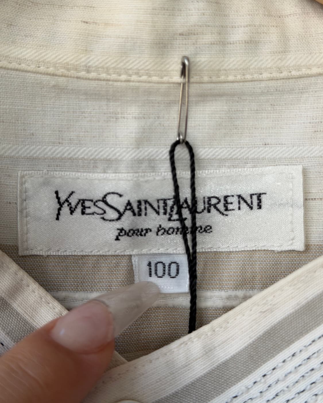 YSL 00-90s stripe non-collar 반팔셔츠 상품이미지7
