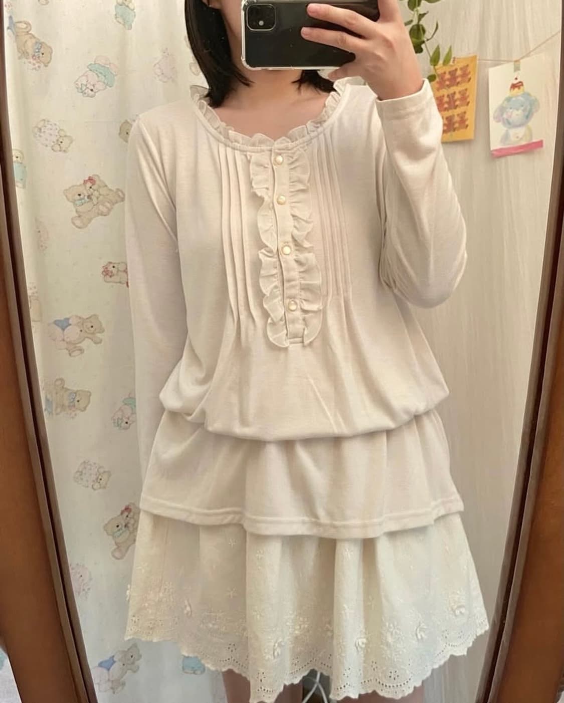 모리 찰랑 프릴 티셔츠 상품이미지2