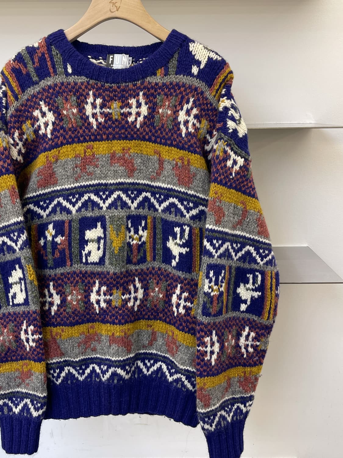 간사이 야마모토 90s 페어아일 헤비 울 스웨터 상품이미지3