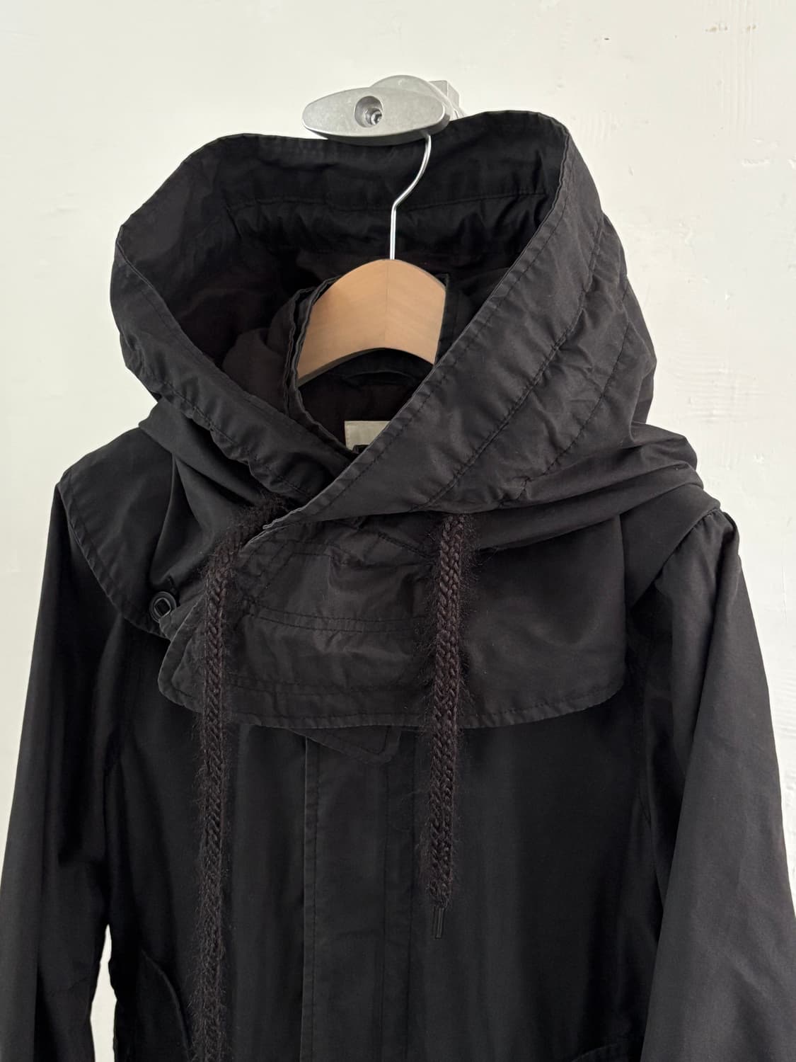 Diesel 디젤 밀리터리 블랙 크롭 후드 자켓 상품이미지2