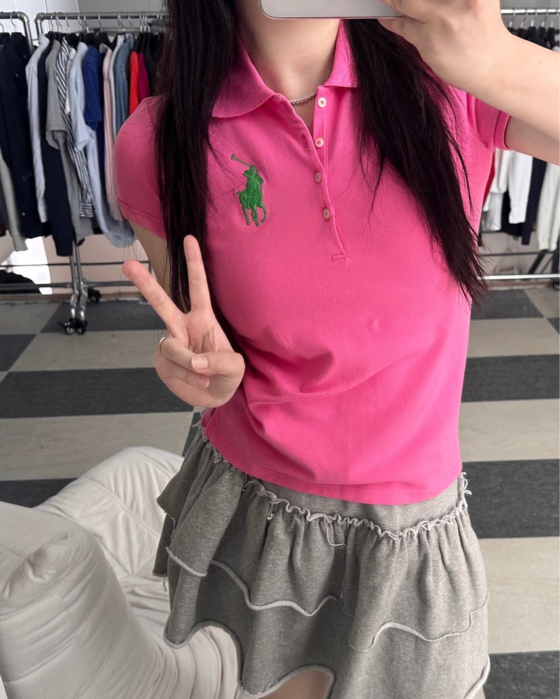 (새상품) 폴로 랄프로렌 5버튼 빅포니 카라 티셔츠  상품이미지9