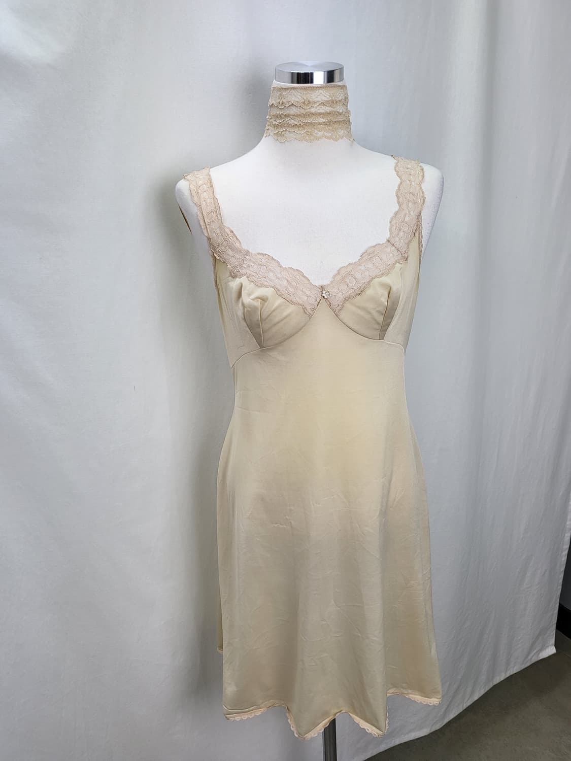 빈티지 샴페인 골드 슬립 원피스 상품이미지2