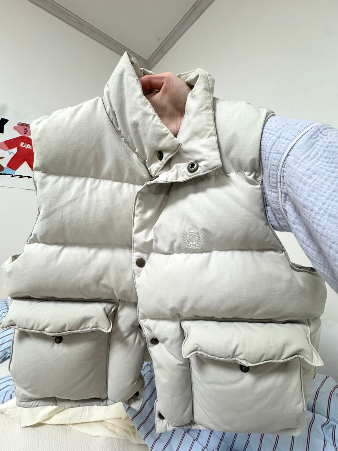 던스트 구스다운 베스트 - 크림 / S 상품이미지7