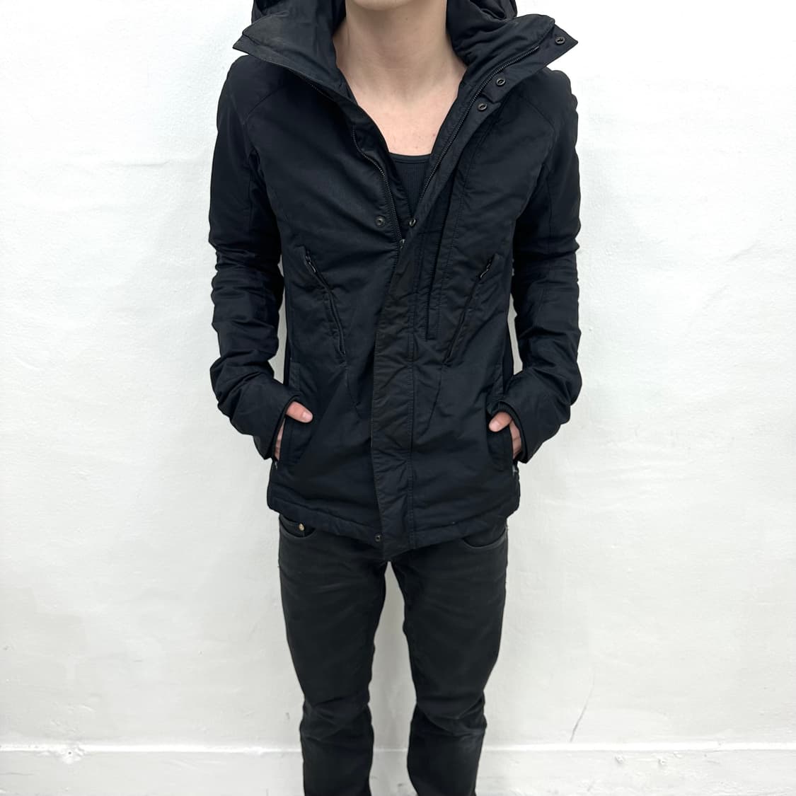 Civilized coated hood curved jacket 상품이미지2