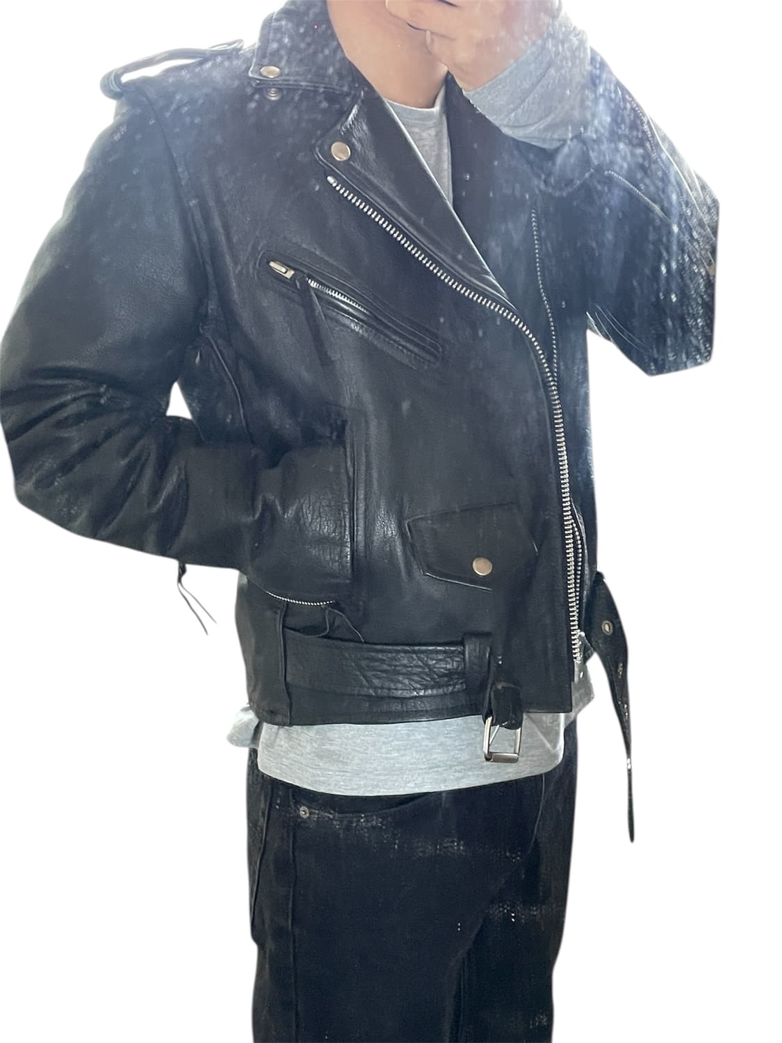 ELASS LEATHER WAER 더블라이더 자켓 상품이미지9