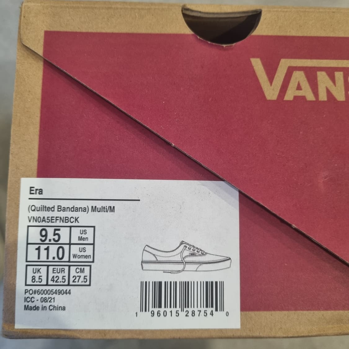 VANS 반스 스니커즈 퀼티드 반다나 275mm 상품이미지9