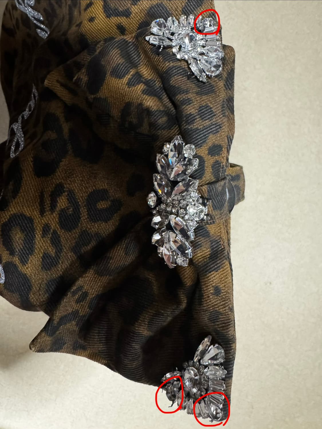 베메클 jewel leopard ribbon bag 레오파드 가방 백 상품이미지5