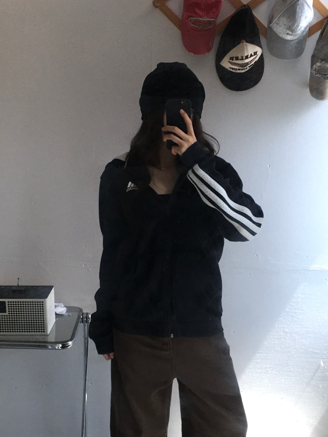 아디다스 삼선 플리스 후드집업 상품이미지1
