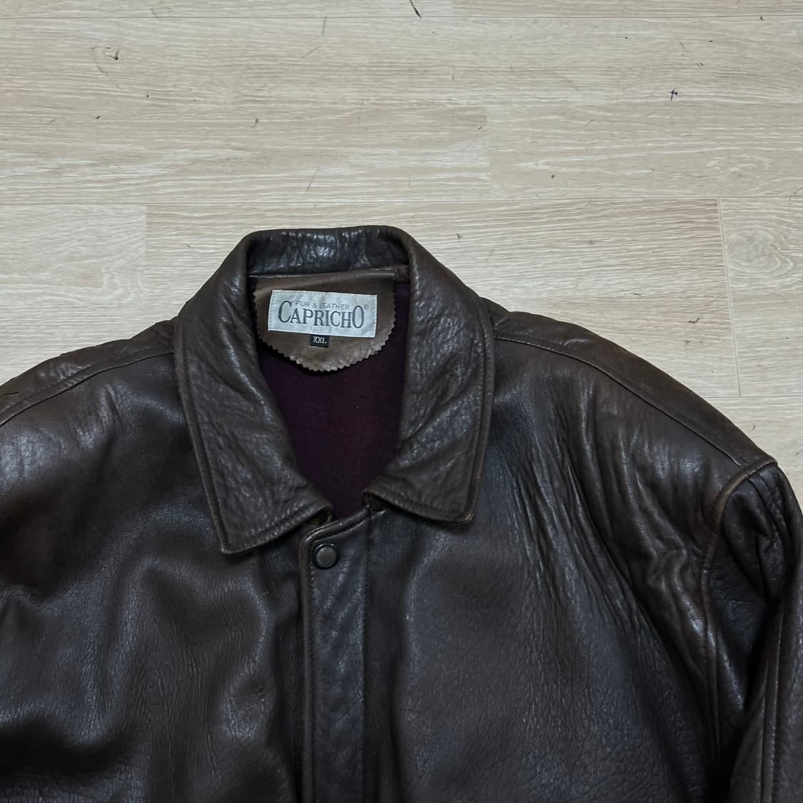 카프리초 누빔안감 램스킨 천연 양가죽 봄버자켓 [브라운] 2XL/110 상품이미지2
