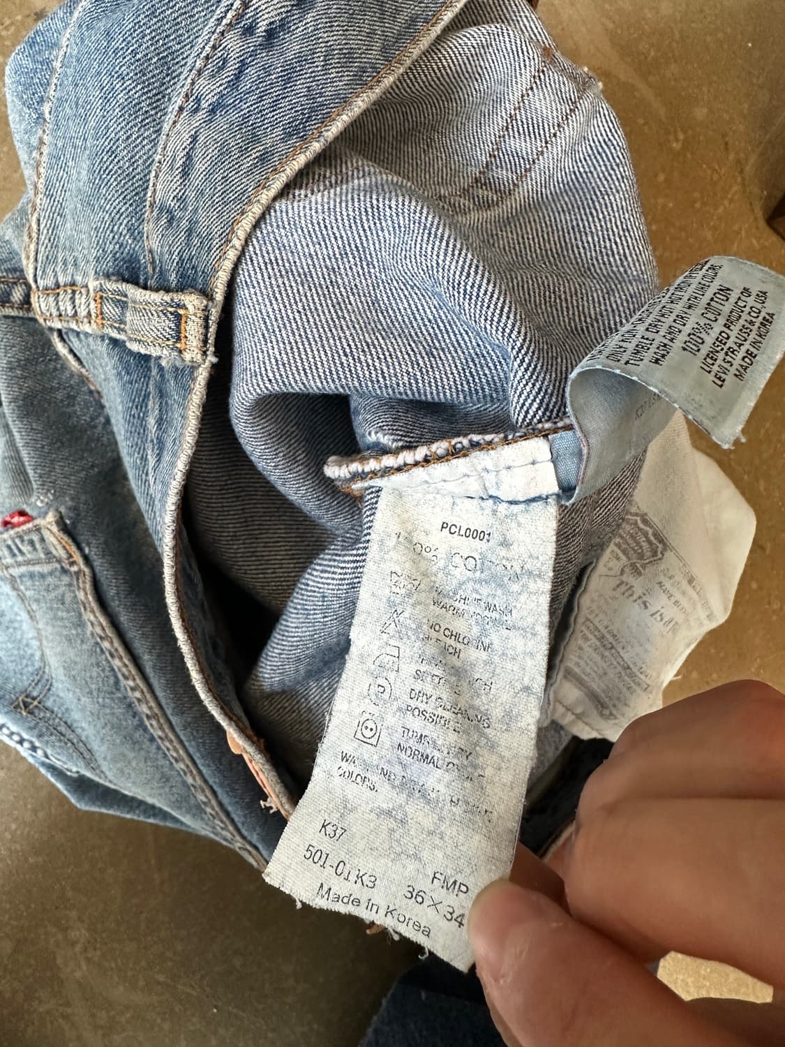 00s Levi’s 501 Made in Korea Denim Pants 상품이미지9