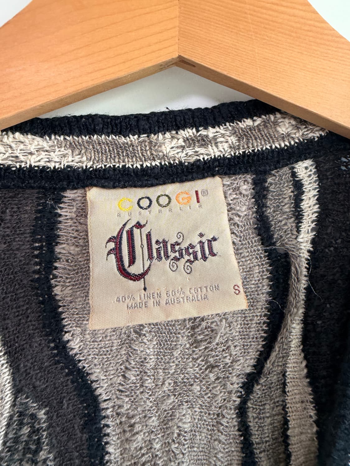 쿠지 coogi 3D 케이블니트 가디건 S 상품이미지8