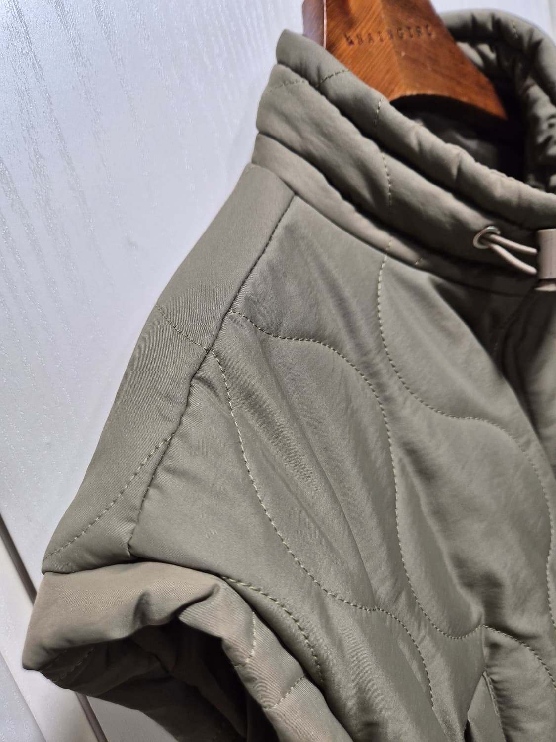 빈티지 카키색 퀼팅 패딩 조끼 상품이미지6