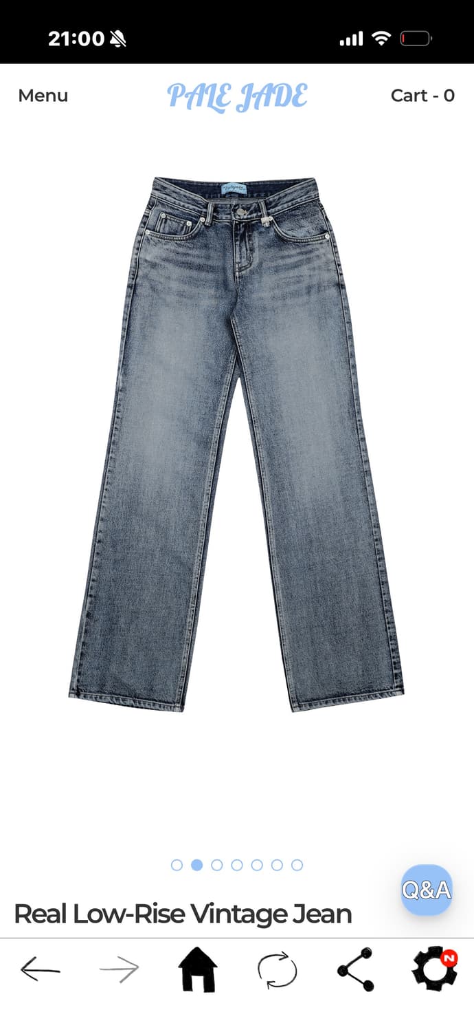 페일제이드 로우라이즈 빈티지 진 S 상품이미지2