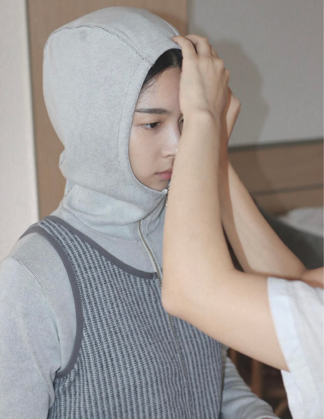 영마일웨어 바라클라바 니트 집업 상품이미지1