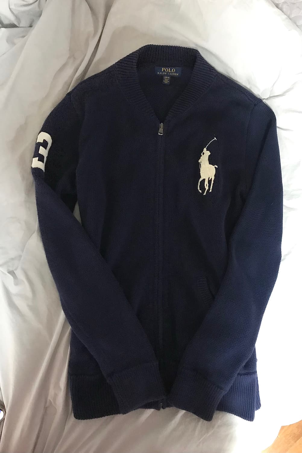 폴로랄프로렌 빅포니 니트집업 네이비 상품이미지1