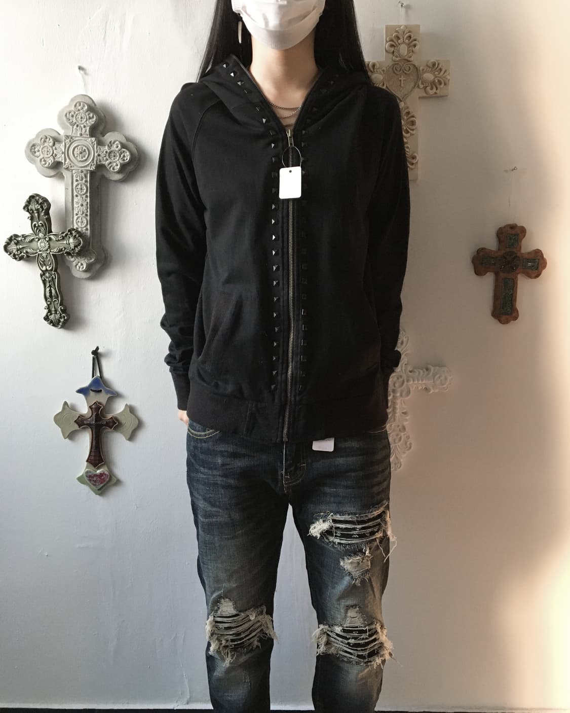 Stud point hood zip up 상품이미지7
