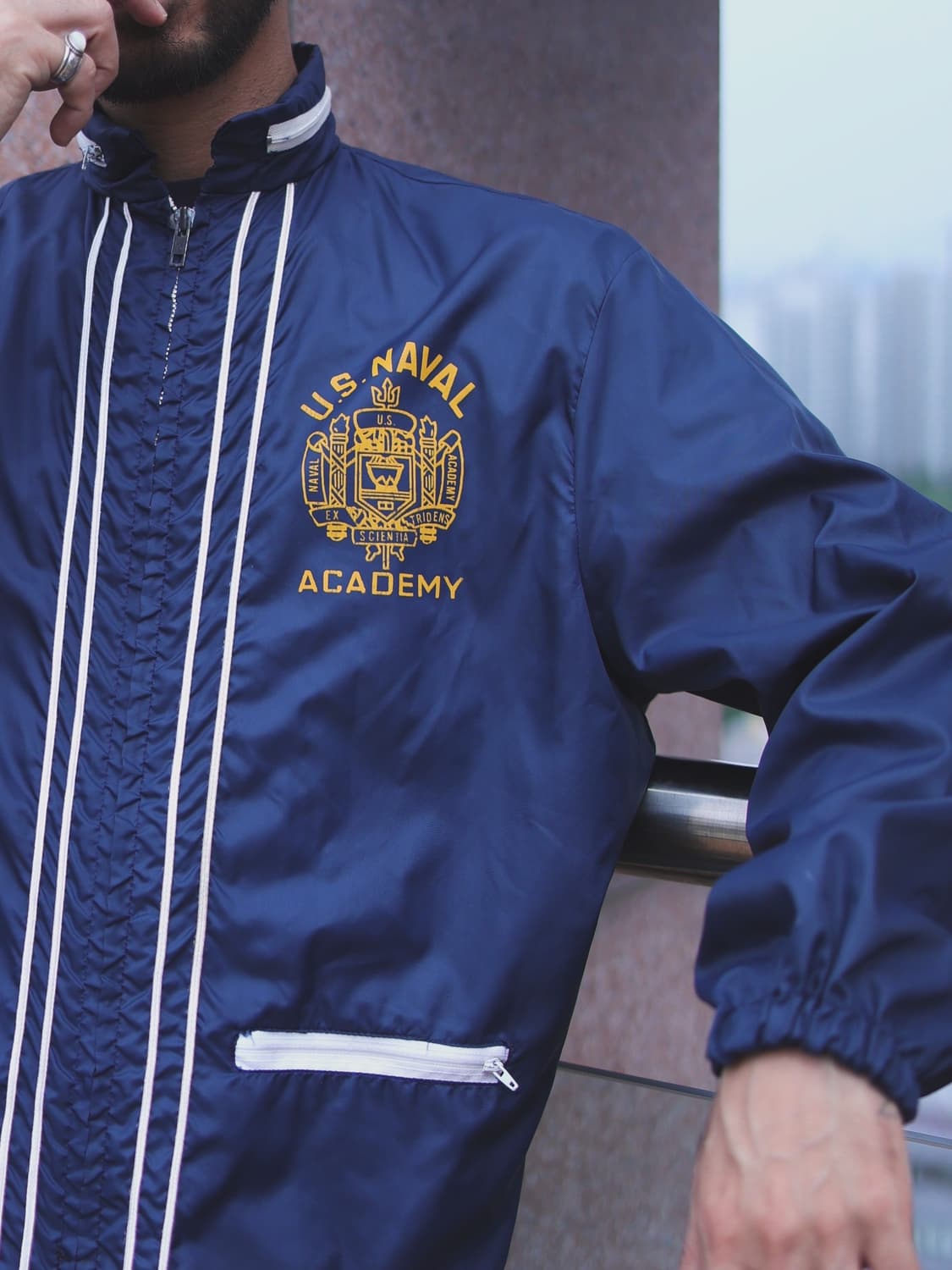 60s USNA 코치 윈드브레이커 빈티지 Made in USA 상품이미지1