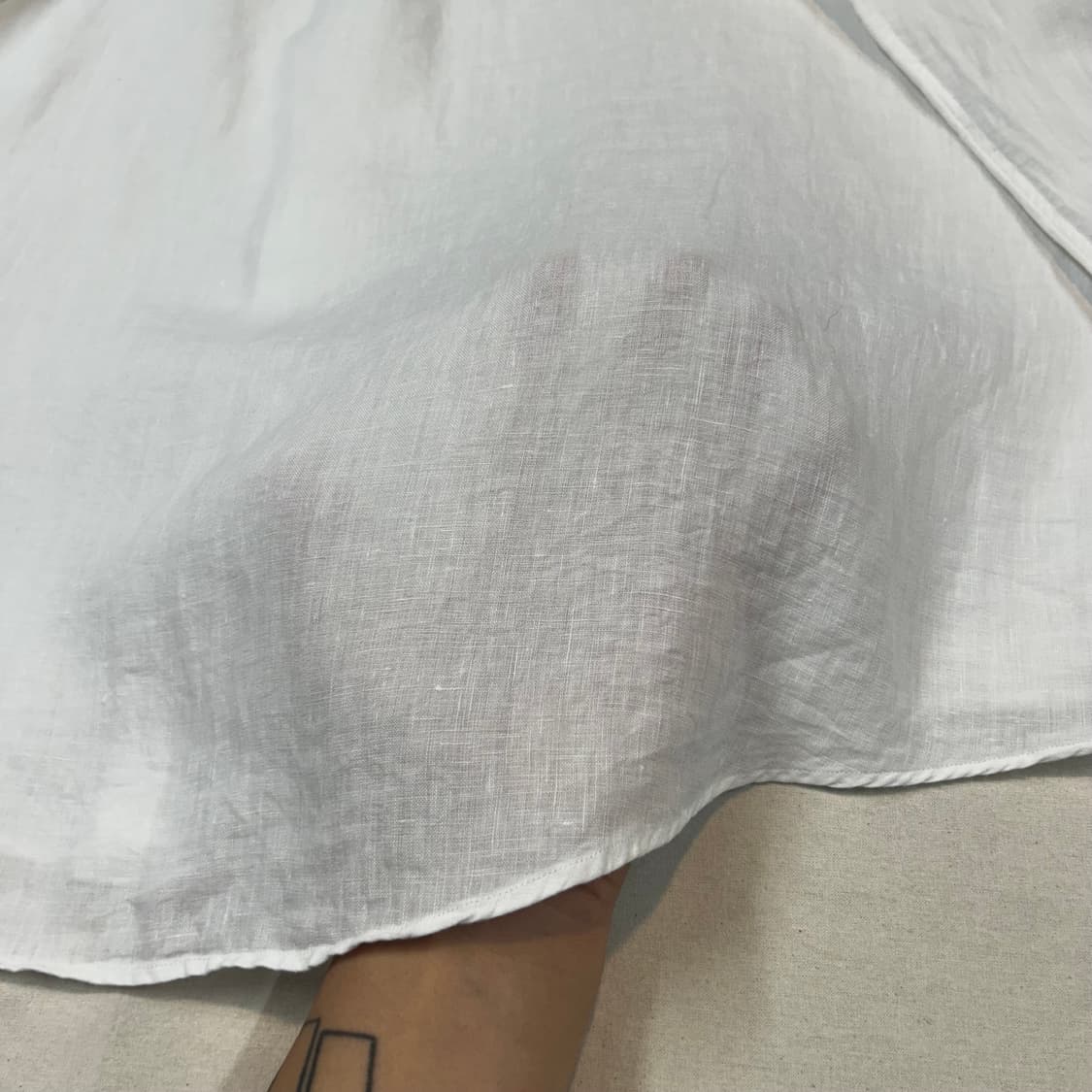 XXL) 폴로 랄프로렌 커스텀핏 화이트 린넨 셔츠 상품이미지6