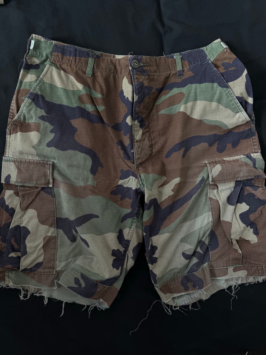 빈티지 카모 BDU 엑스트라 컷오프 반바지 상품이미지3