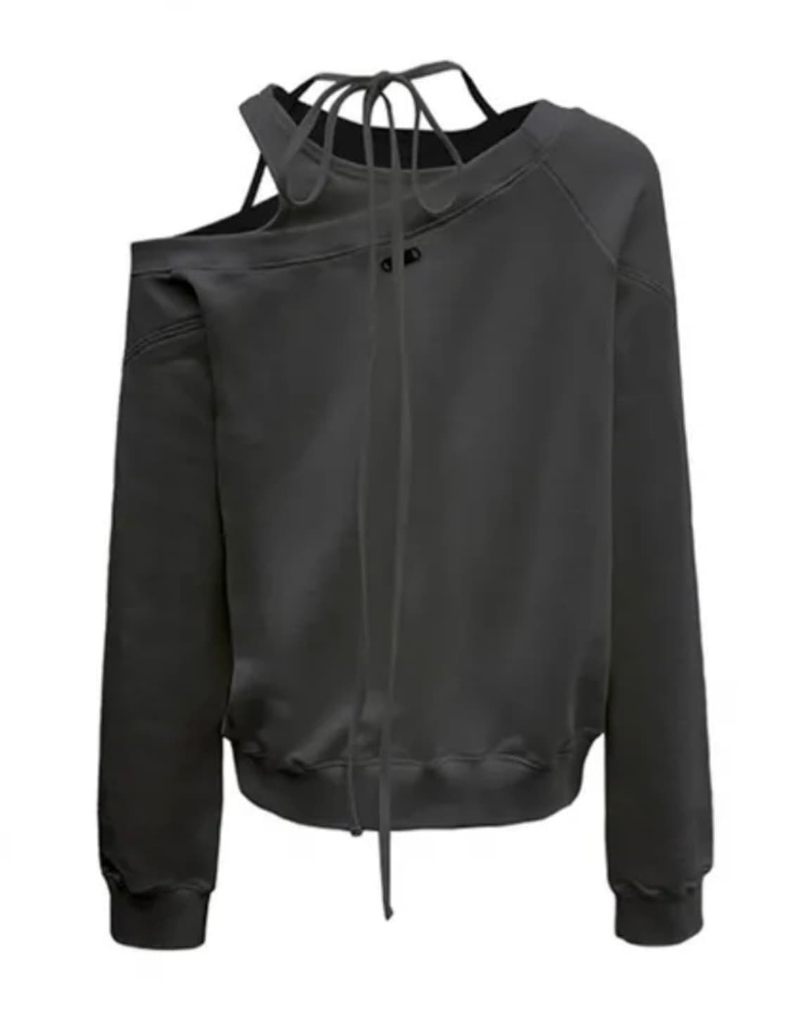 나체 SLIT LAYERED SWEAT SHIRT CHARCOAL 상품이미지2