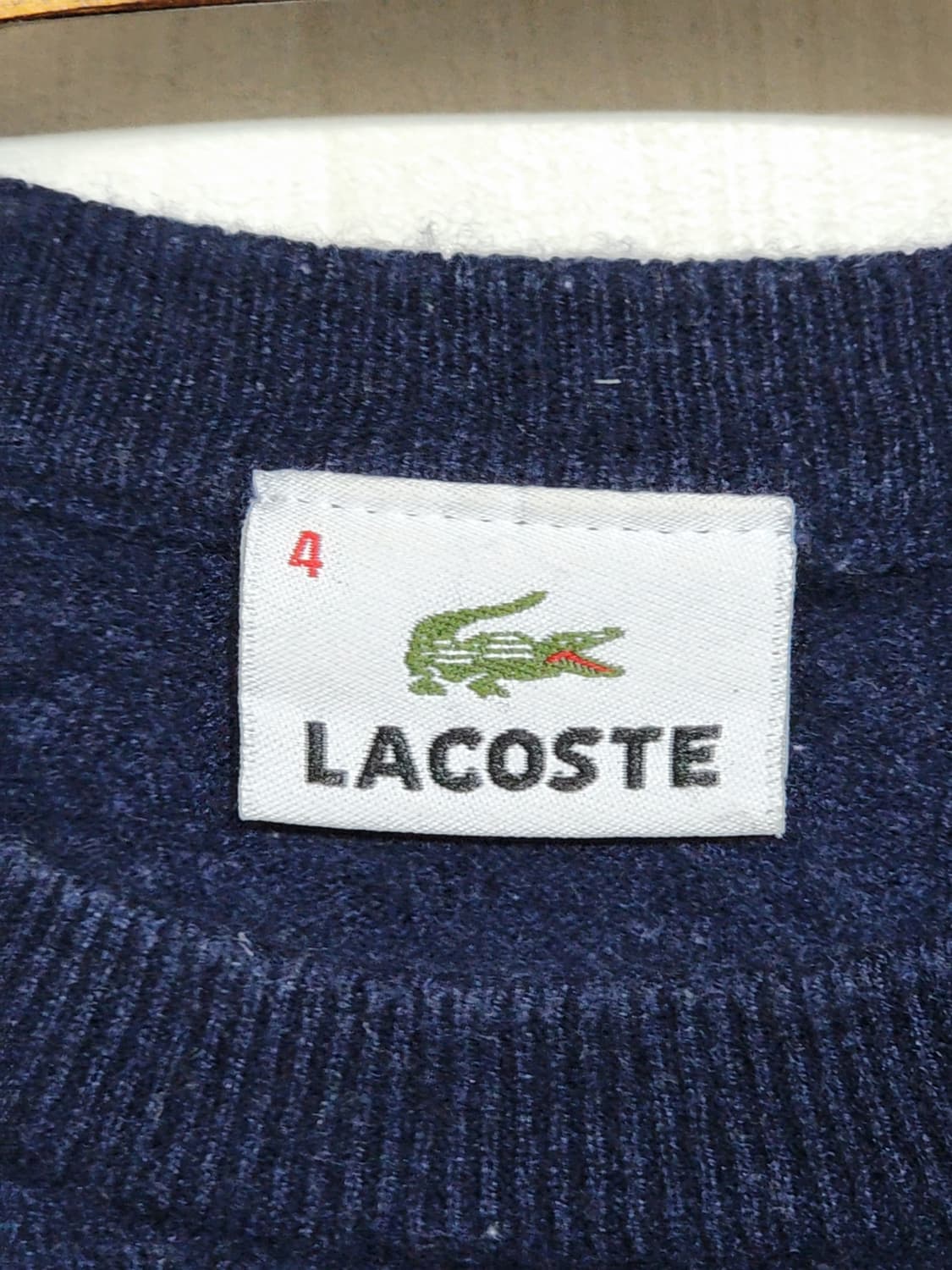 (M) 라코스테 꽈배기 니트 네이비 케이블 울스웨터 일본판  상품이미지3