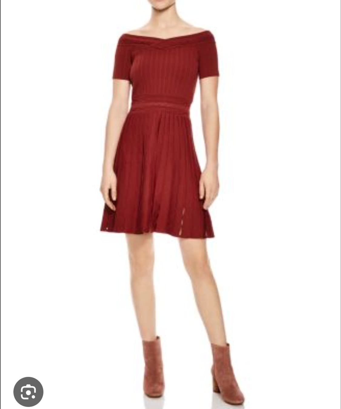 산드로 Sandro 리브 니트 플레어 원피스 40사이즈 상품이미지1