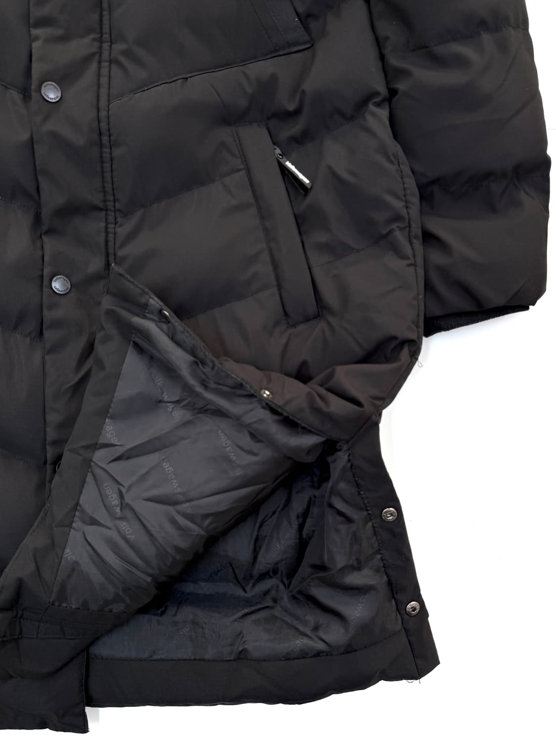 폭스바겐 블랙 롱패딩 상품이미지4