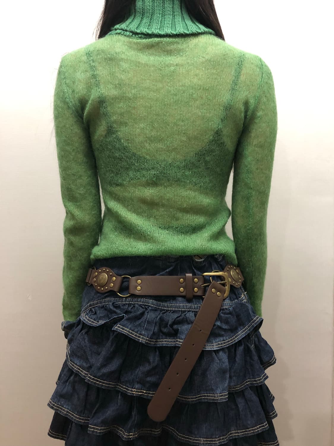 빈티지 그린 스팽글 시스루 니트 상품이미지9