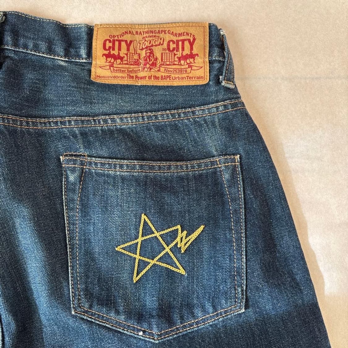 A Bathing ape 베이프 니고 셀비지 데님팬츠 상품이미지5