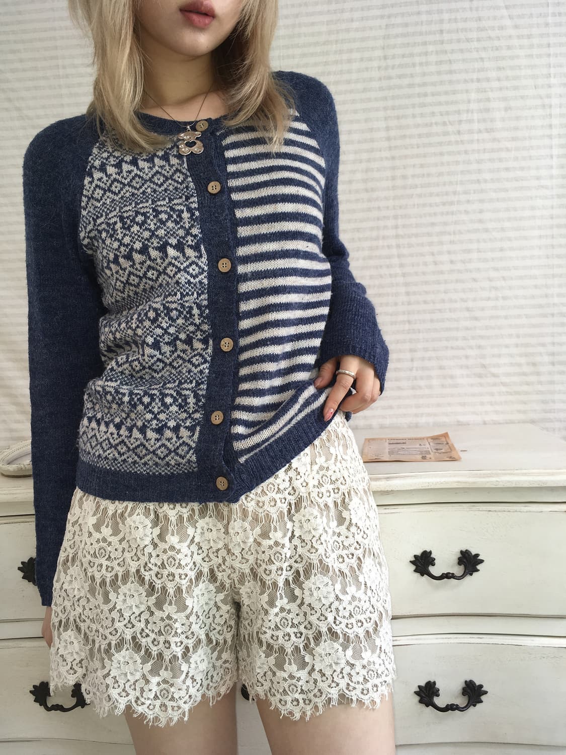 jpn vintage blue nordic stripe cd 상품이미지4