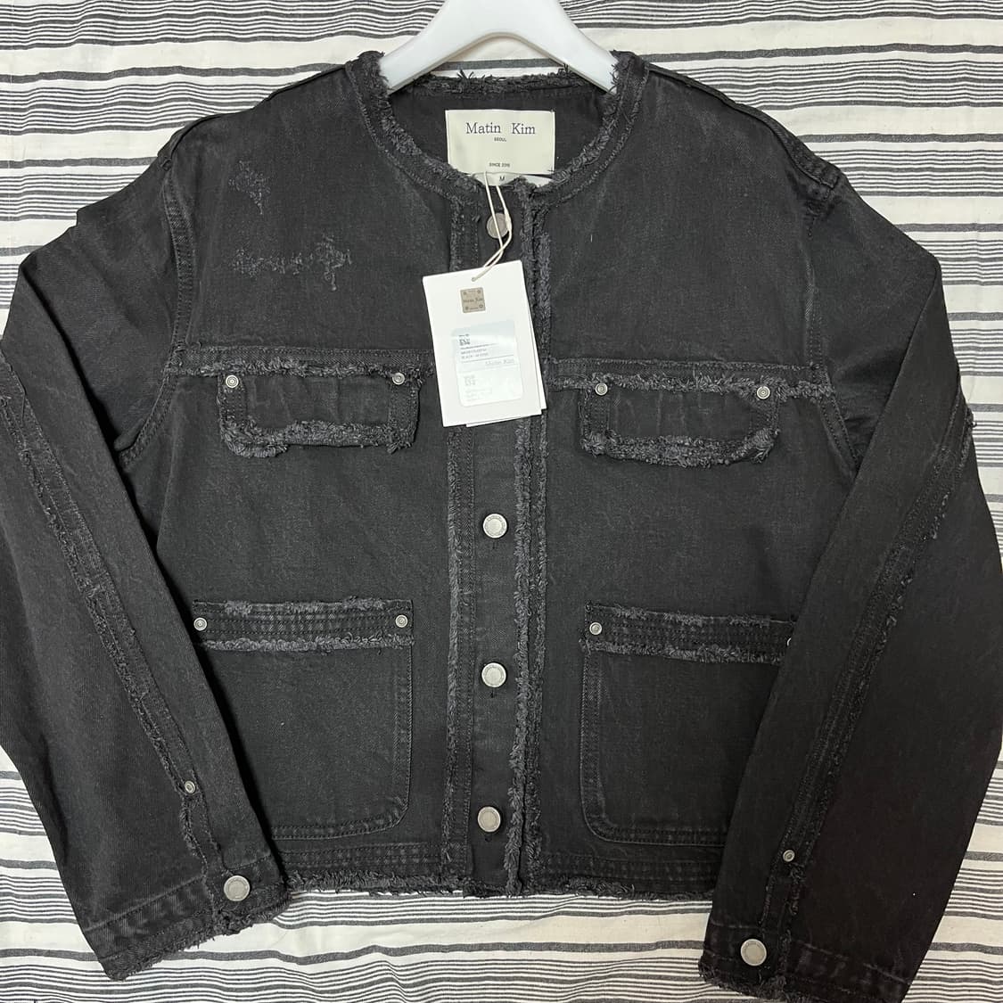 마뗑킴 데미지 데님자켓 M 상품이미지1