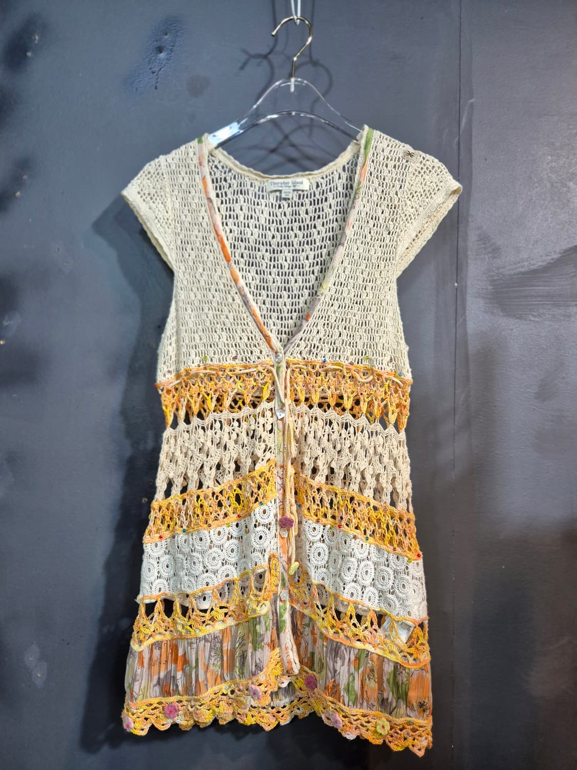 써스데이아일랜드 크로쉐 조끼 S 상품이미지1