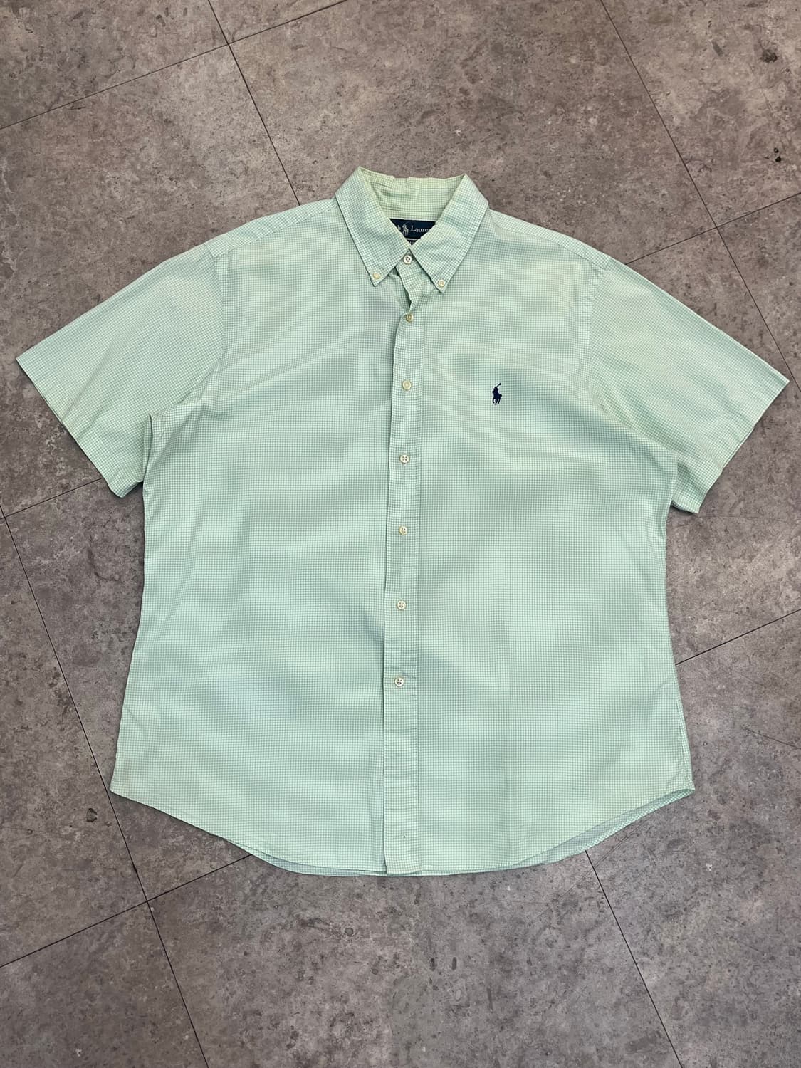 폴로 랄프로렌 체크 반팔 셔츠 그린 #csz3352 상품이미지4
