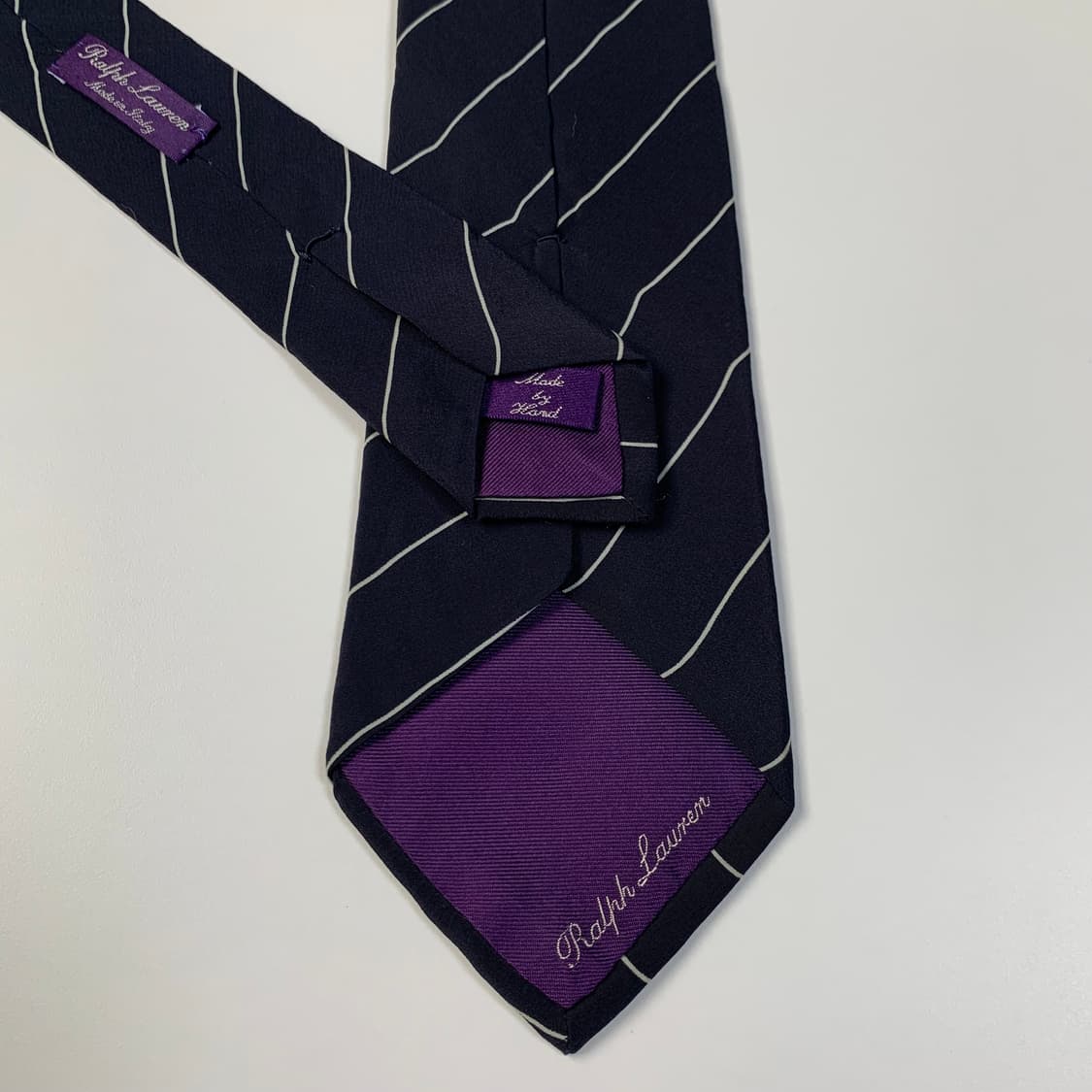 폴로 랄프로렌(POLO) 퍼플라벨 100실크 명품 스트라이프 넥타이 A 상품이미지5