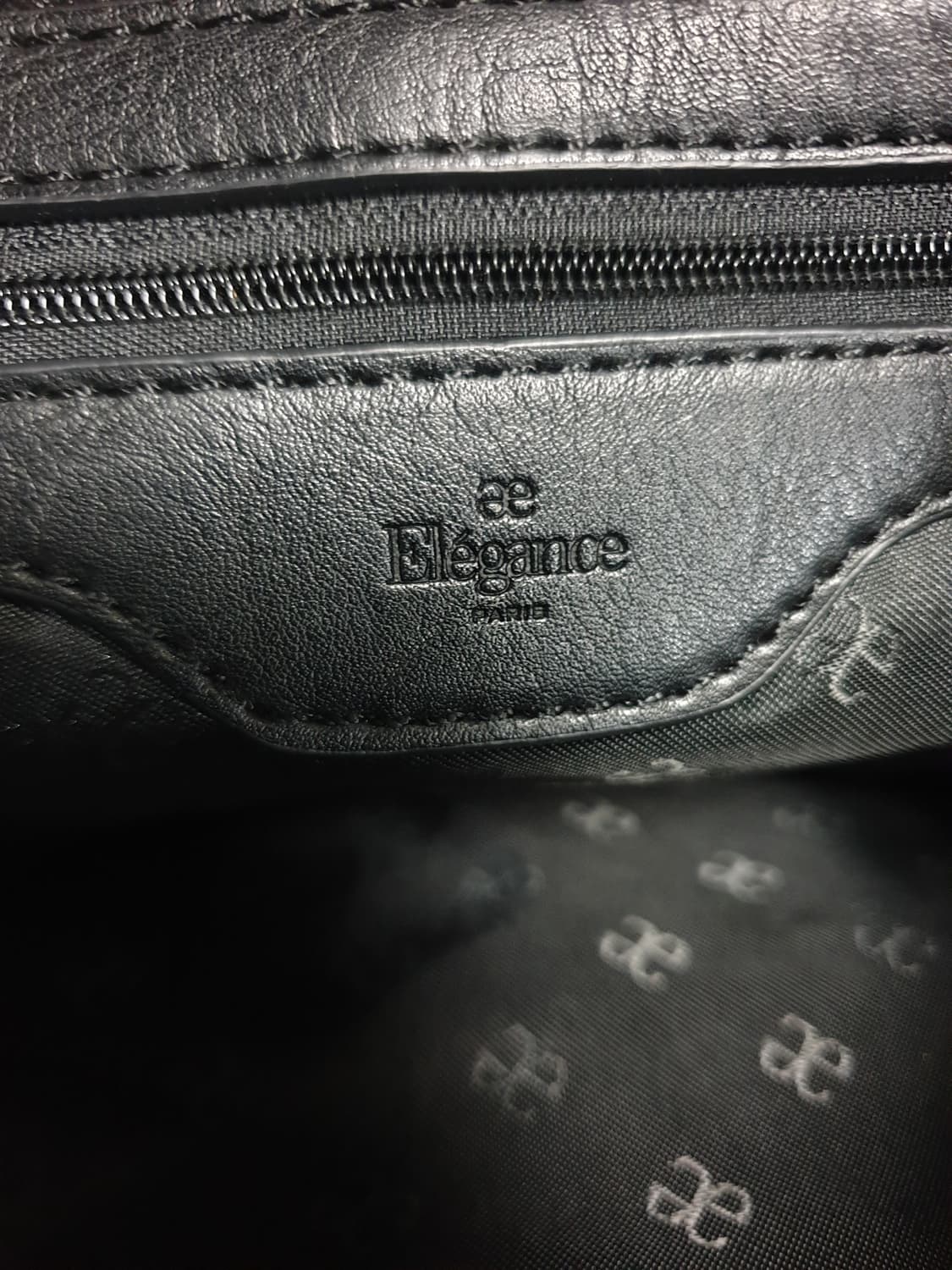 엘레강스 파리  빈티지 크로커다일 배색 크로스백 (아이보리 블랙) 상품이미지5