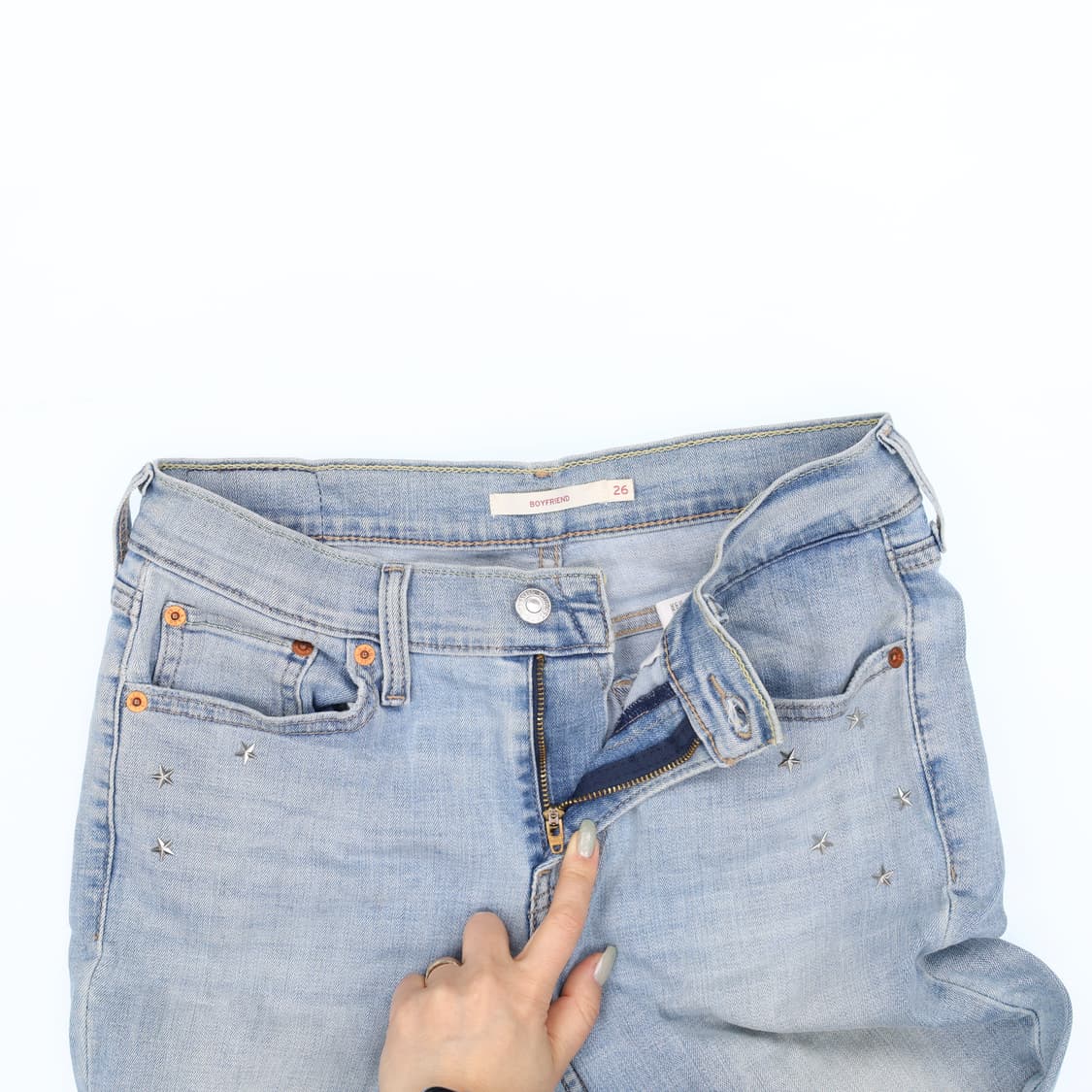 [26] 리바이스 여성 보이프랜드 연청 워싱 데님 팬츠 0114J 상품이미지4