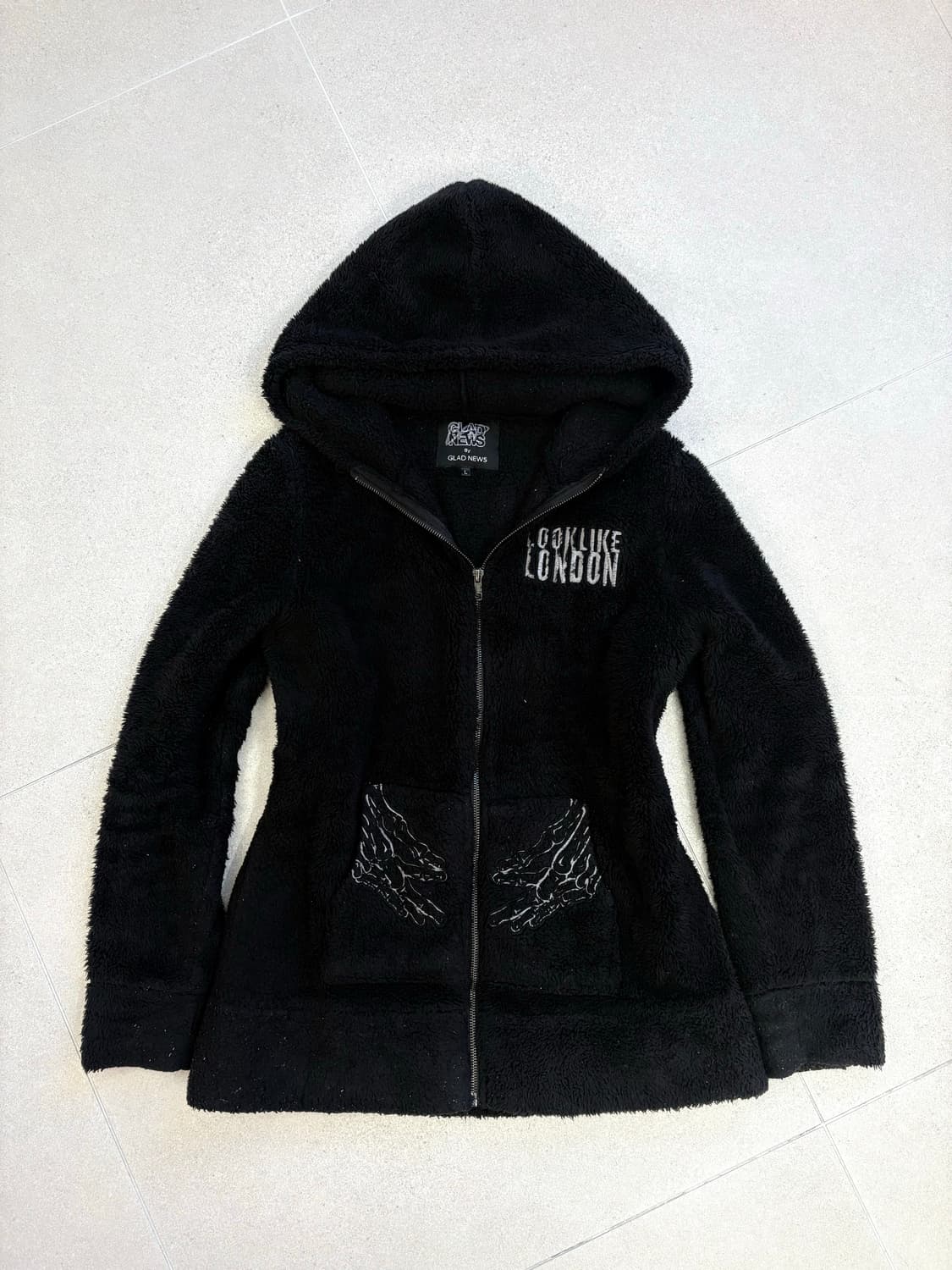 Glad news 오버핏 윙 후리스집업 상품이미지1