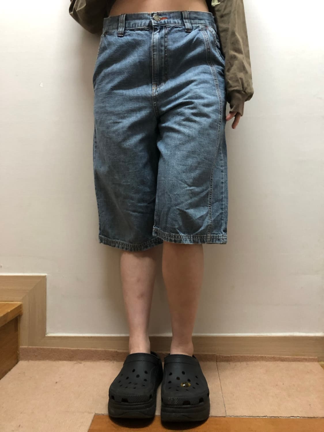빈티지 데님 버뮤다 팬츠 상품이미지4